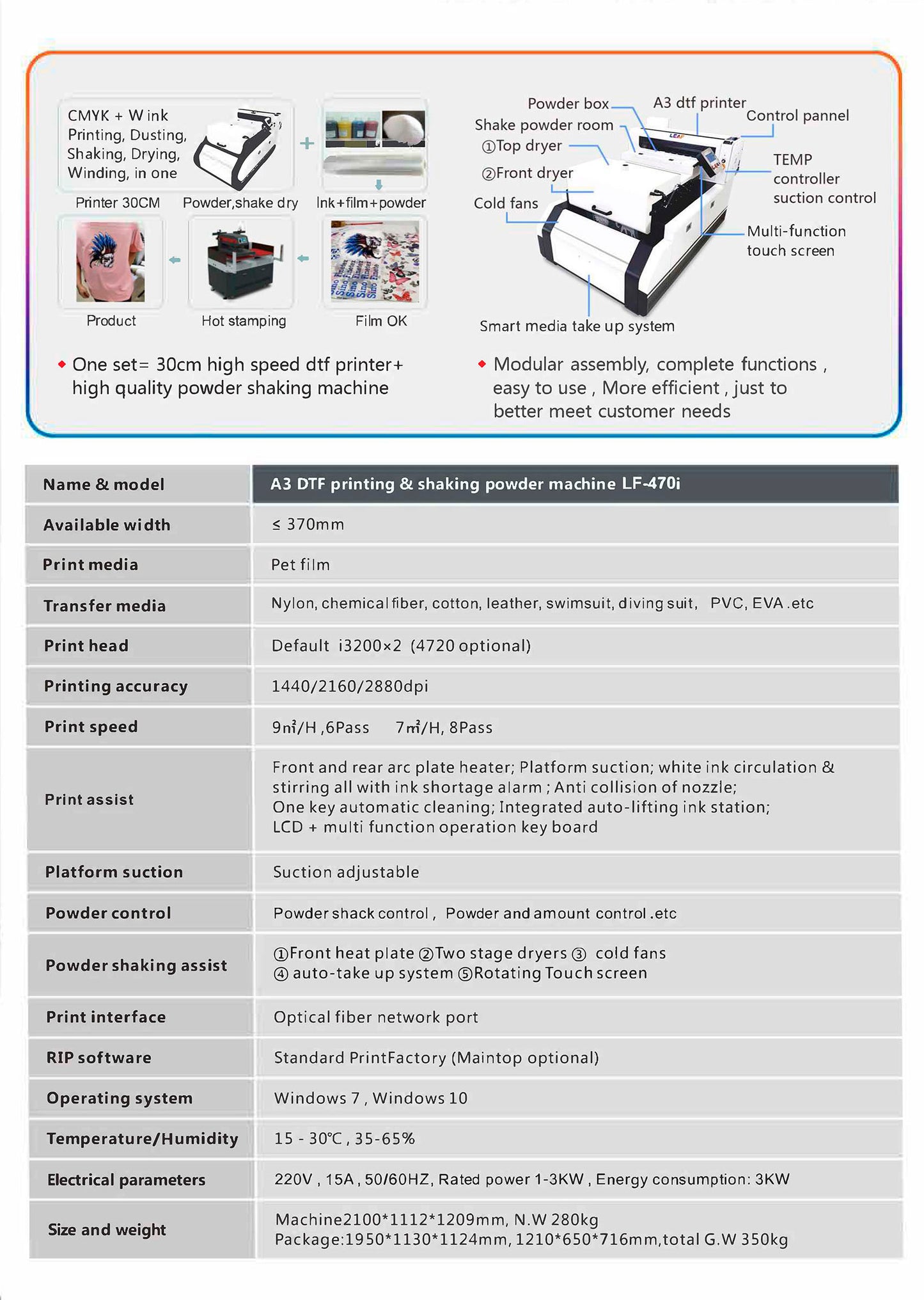 DTF HIGH SPEED A3 LF-470i 2H