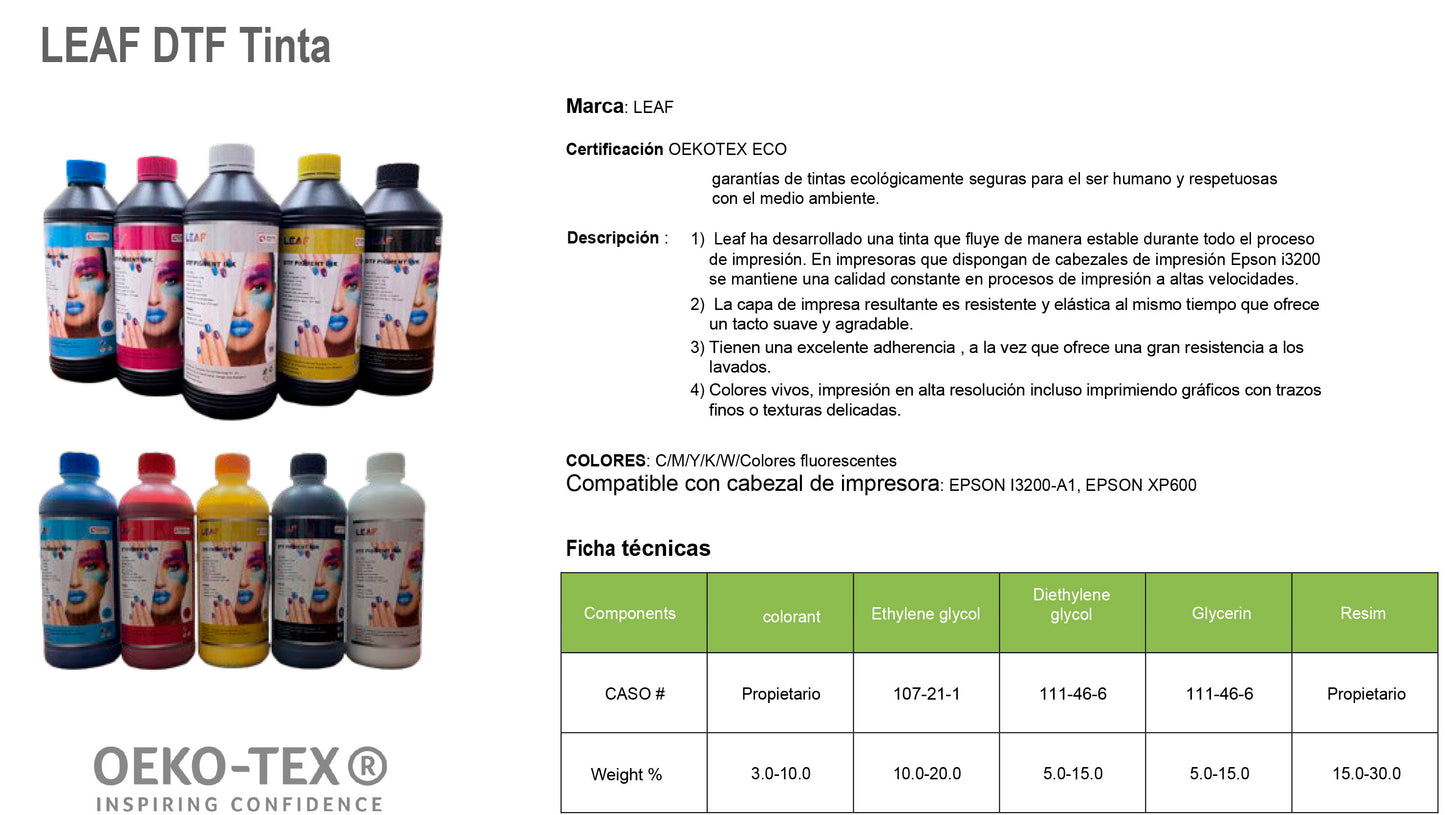 TINTA BLANCA DTF 1000ML